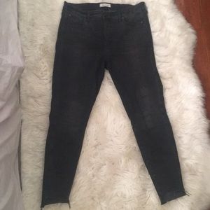 Madewell Gray Step Hem Jeans